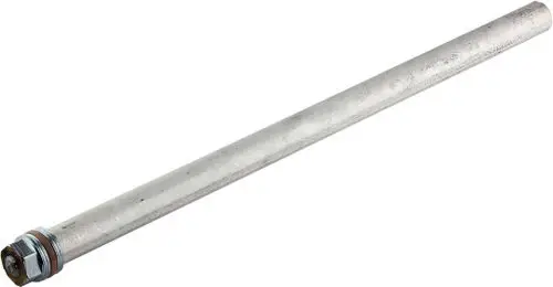 BOSCH Metallstange mit gewendeltem Anschlussstück, gerader Form und robuster Oberfläche, geeignet für technische Anwendungen.